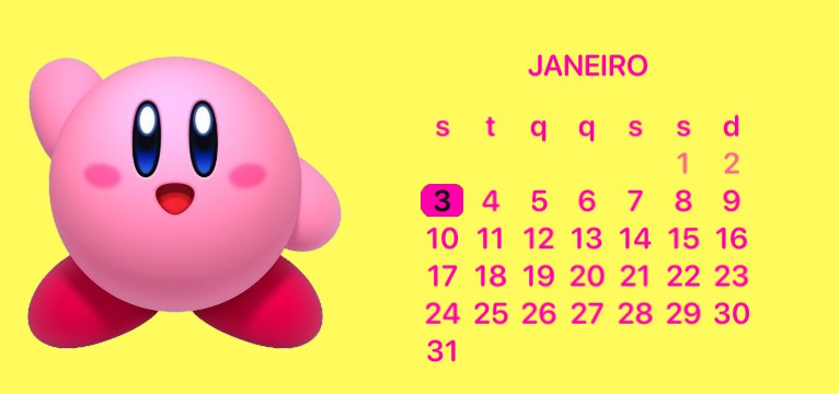 calendar kirby 
