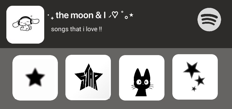 black & white spotify widget 