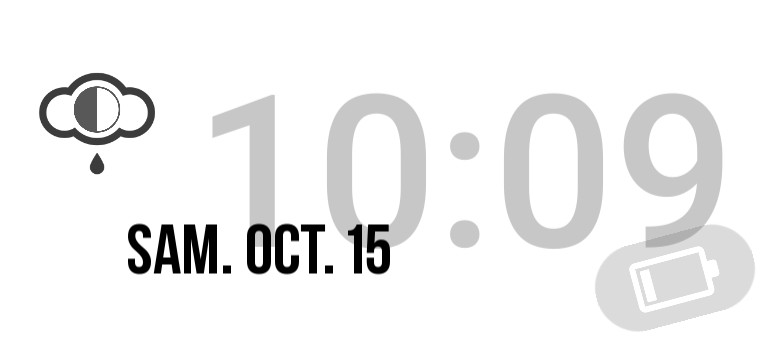 Black and White widget