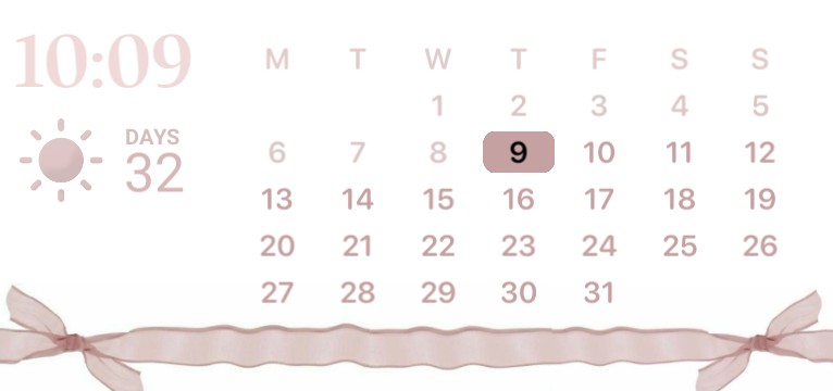 dark coquette calender