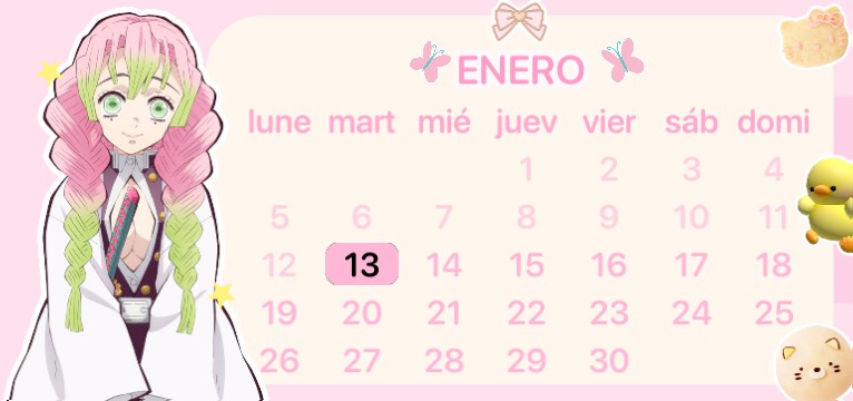 Mitsuri calendario