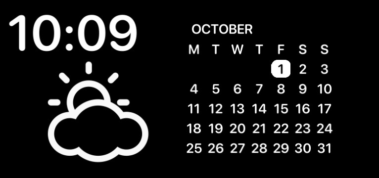 black widget