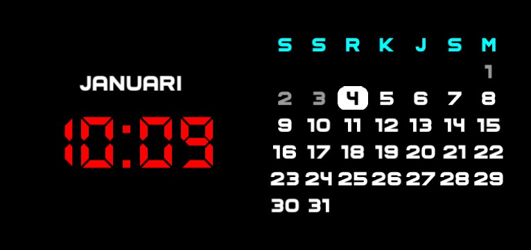 clock & calendar widget