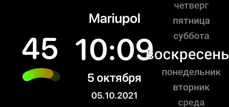 Time and date widget