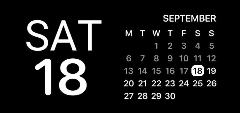 Calendar IOS design black