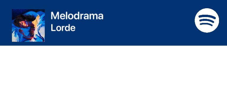 lordes melodrama spotify widget