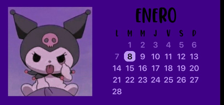 dark kuromi calendar