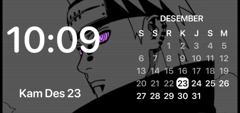 Anime clock with Calendar Copy