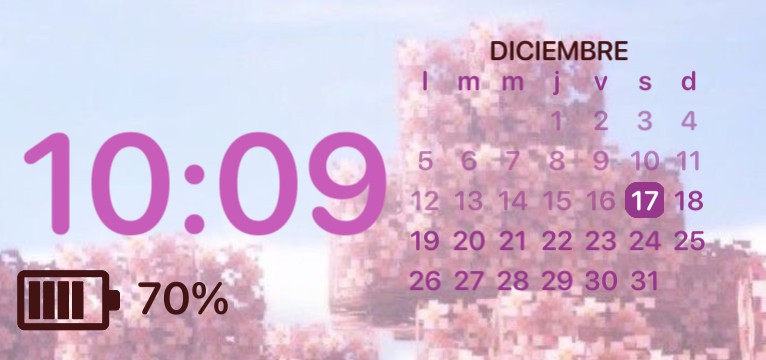 Minecraft/Hour/Calendar/Baterry/Date