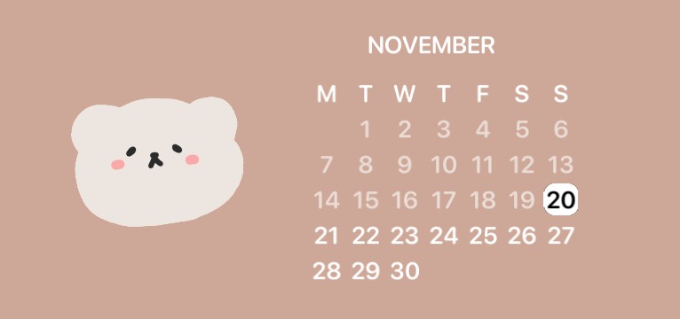 beige calender