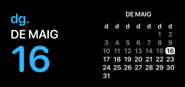 Calendar with date