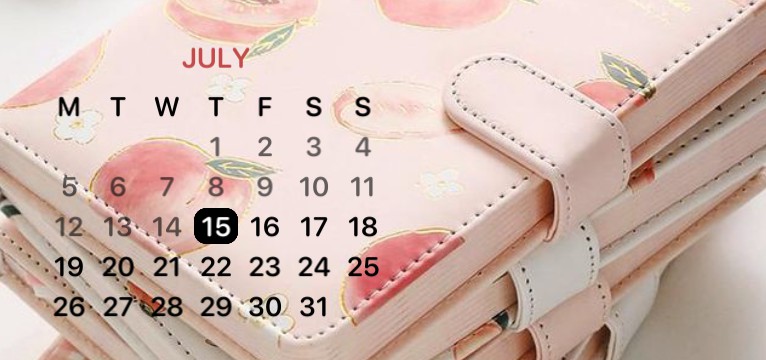 peach calendar