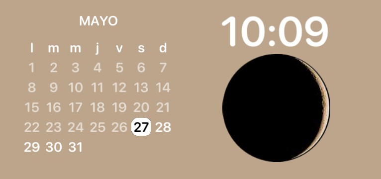 Moon phase calendar