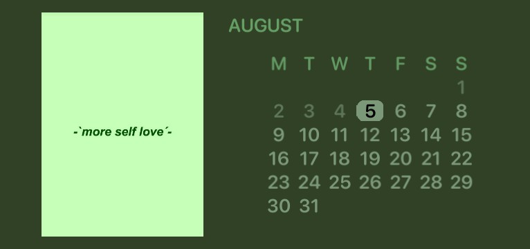 sage green calendar 