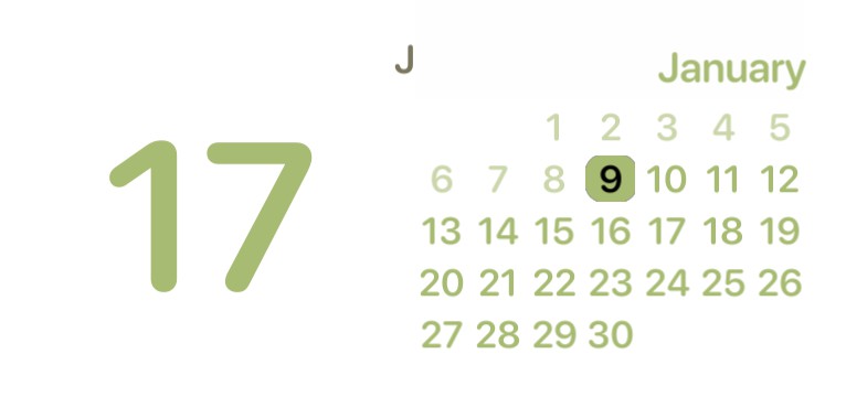 green calendar 