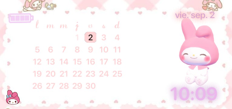 my melody pink calendar