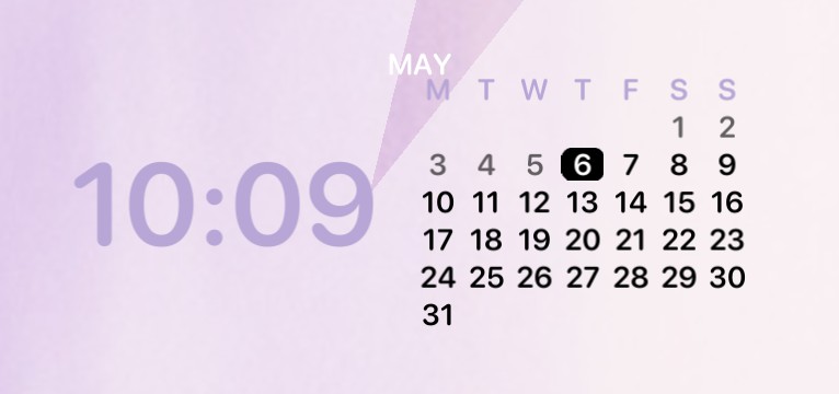 Purple calendar