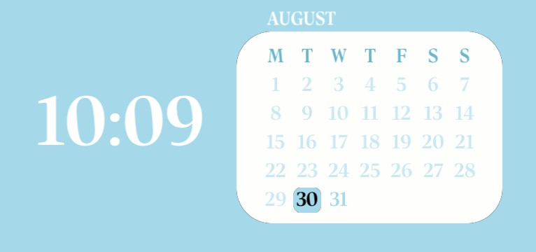 baby blue calendar   