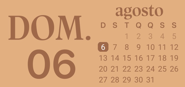 Brown Calendar 