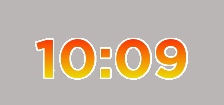 CLOCK Fire White outline