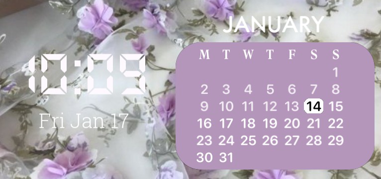 lilac aesthetic widget