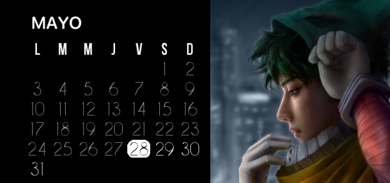 Deku calendar