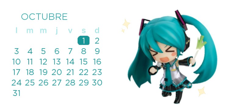 Hatsune Miku calendar
