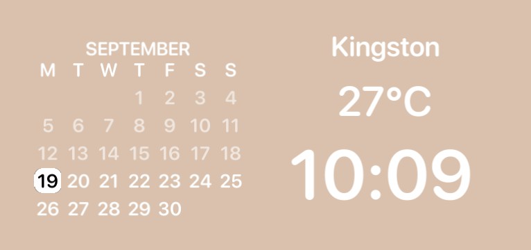 beige calendar 