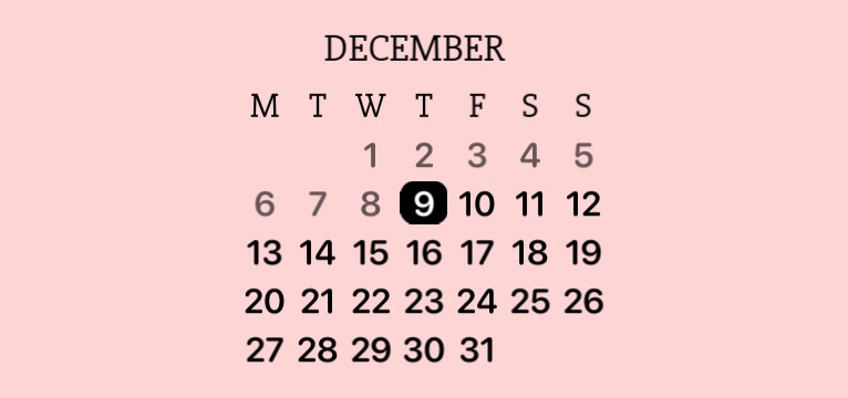 Pink Calendar Sweetheart