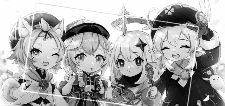 Diona, Qiqi, Paimon, Klee