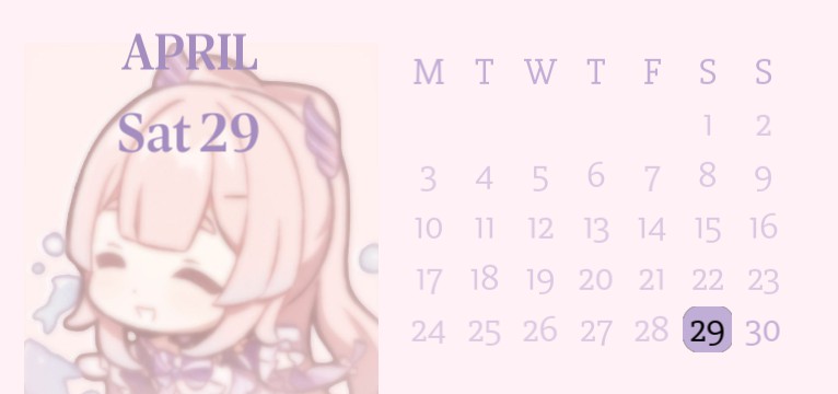 kokomi calendar 