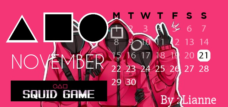 squid game calendar 
