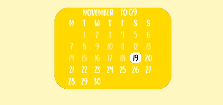 Yellow calender
