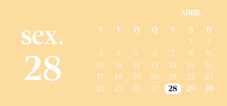 calendario amarelo