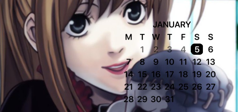 Misa death note calender 