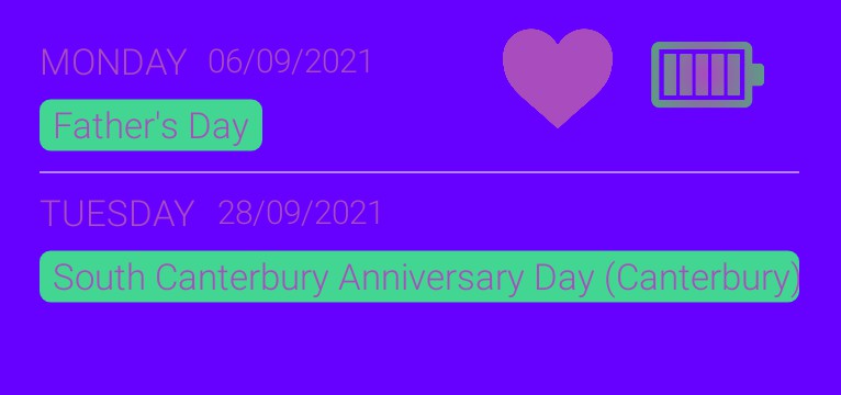 purple pink and green agenda
