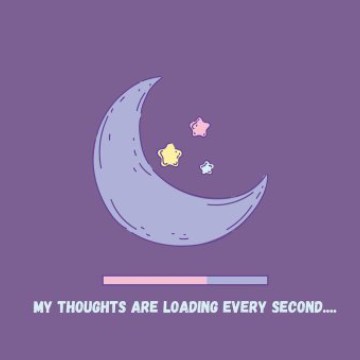 my thoughts are loading every second.....
