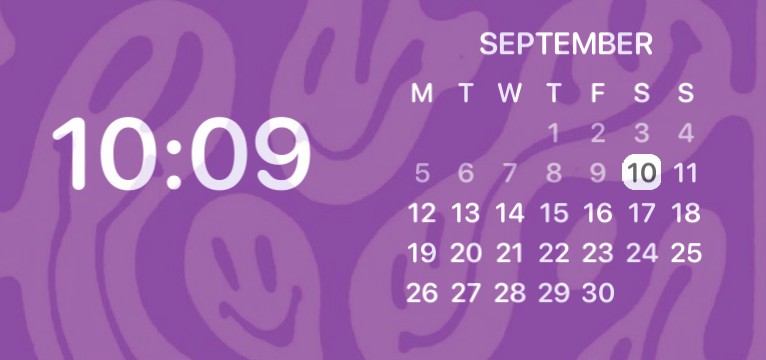purple clock