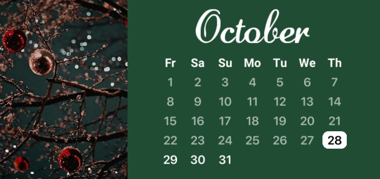 Christmas calendar 