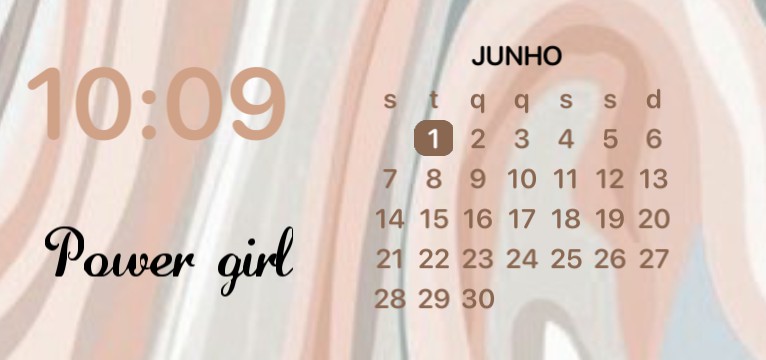 Calendrio/hora Aesthetic