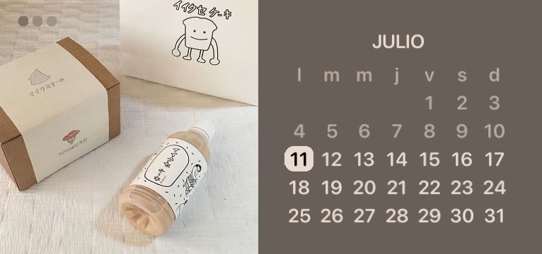 Beige Calendar widget