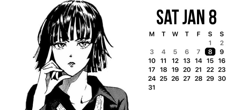 Waifu Fubuki Calendar