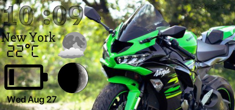 Kawasaki ZX6R time, weather, location, date, charge