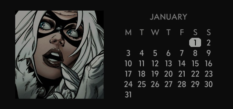 BlACK CAT CALENDAR