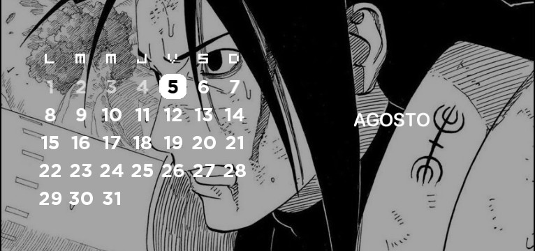 hashirama calendar