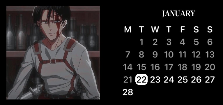 attack on titan levi calender 