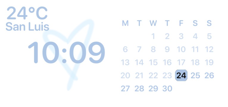 Weather, Time, and Calendar all in one :