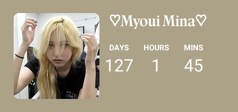 Mina birthday countdown