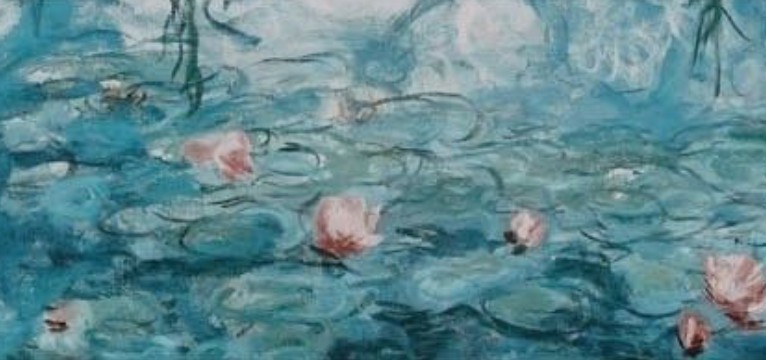 Blue header - Water Lilies