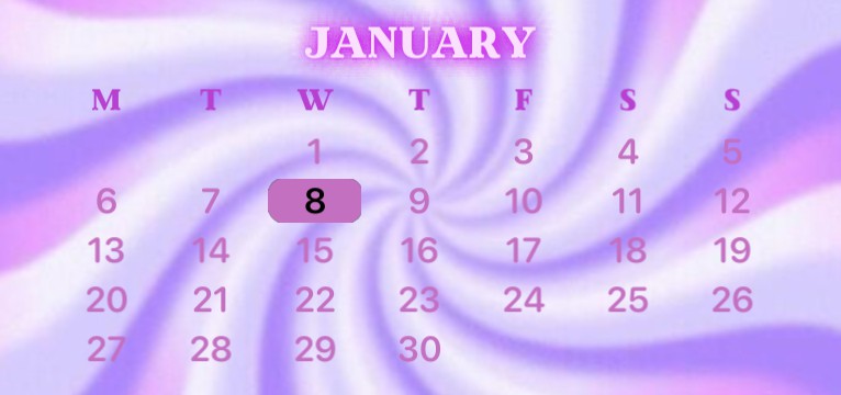 purple calendar 1